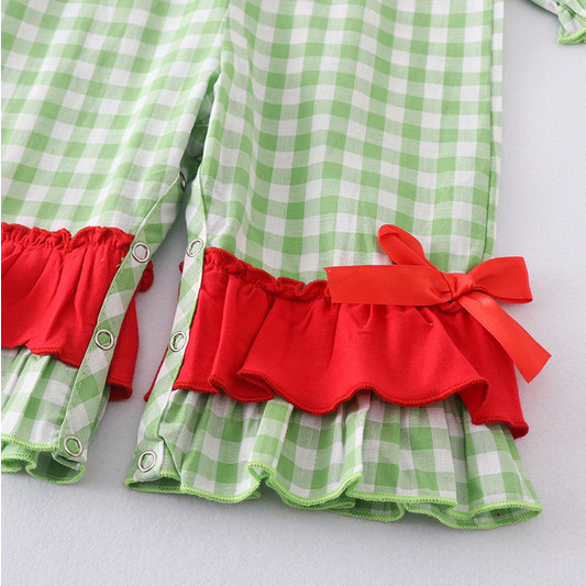 NEW Boutique Grinch Stole Christmas Baby Girls Smocked Embroidered Romper