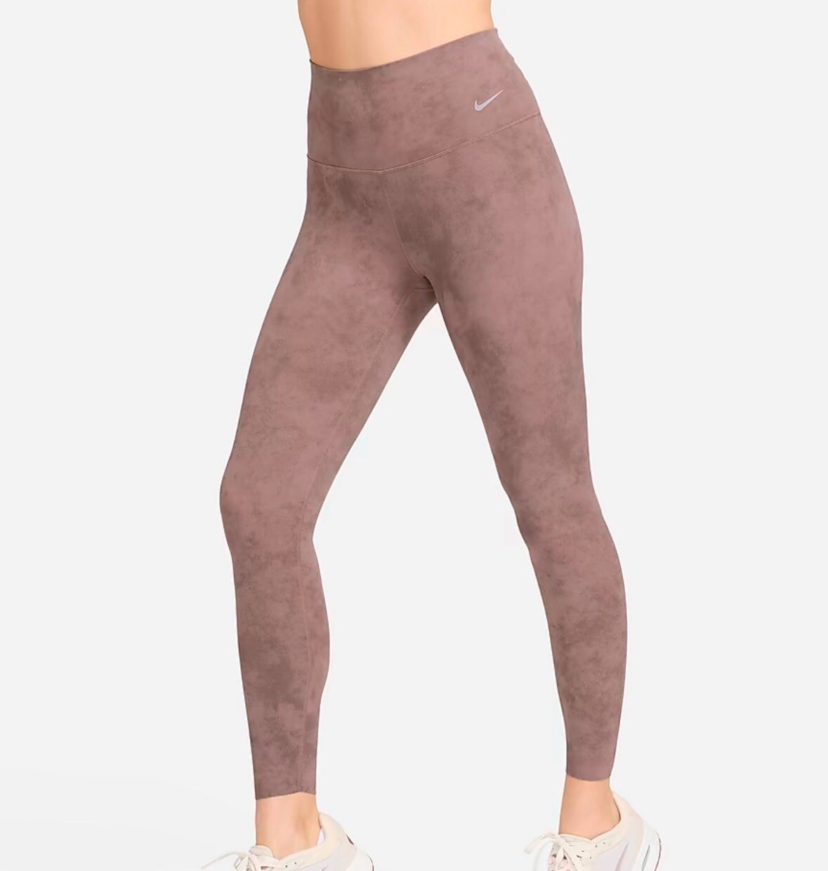 Nike Zenvy Womens High-Waisted 7/8 Leggings Sz S Gentle Support Mauve FN4167-208