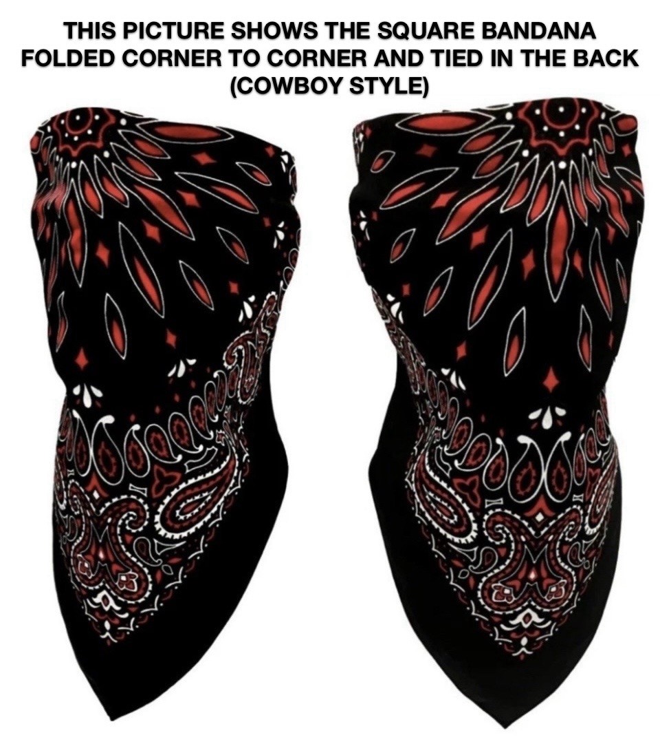 12Pc 100% Cotton RED Black-White PAISLEY Bandanas Face Scarf Head Wrap Dozen NEW