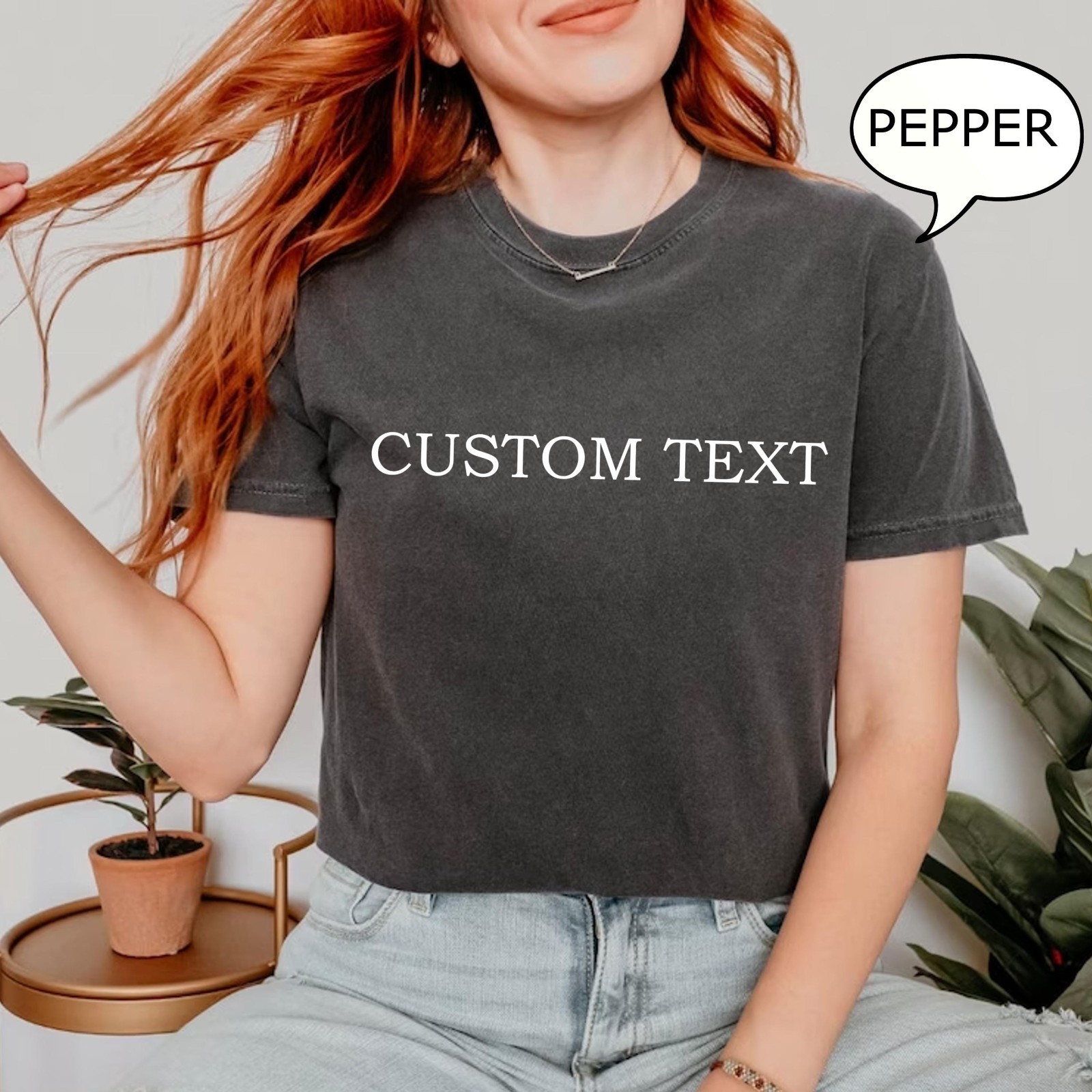 Custom Text T-Shirt Personalized Graphic Tee Custom Design Gift Unisex Shirt