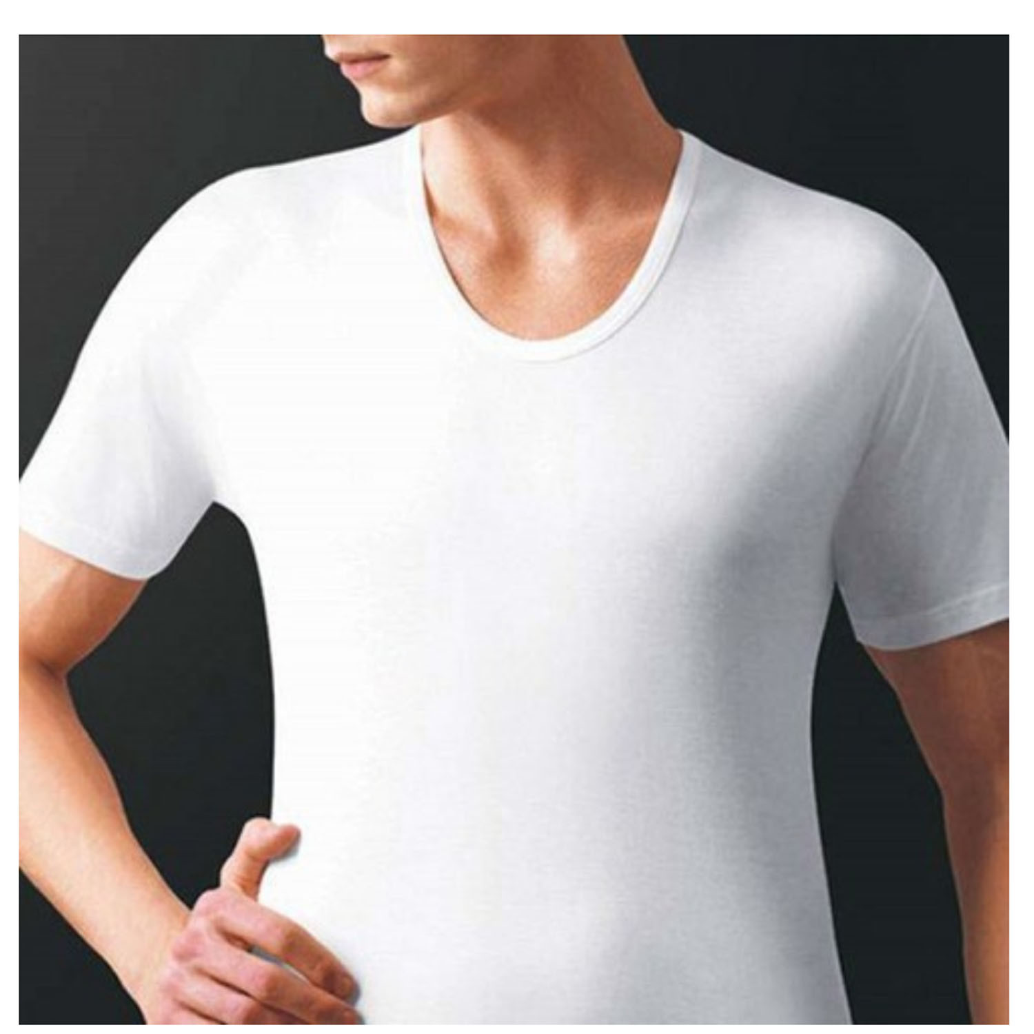BYC Men’s Undershirts Short Sleeves White Cotton 100% 4 Pack Underwear