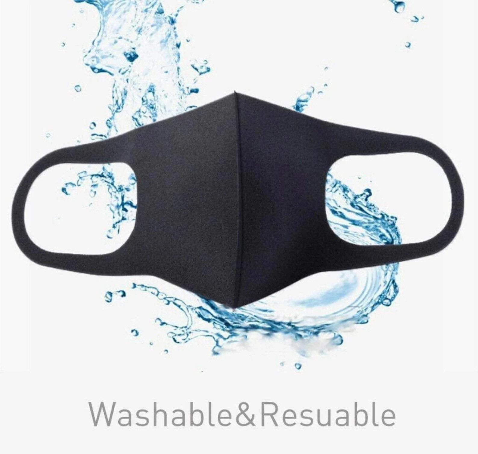 Japanese Style Face Masks Black Unisex Reusable Washable Fashion Mask US Seller