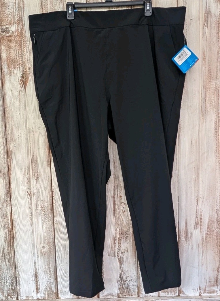 New! Columbia All Seasons Slim Pull-On Black Pants Women’s 2x