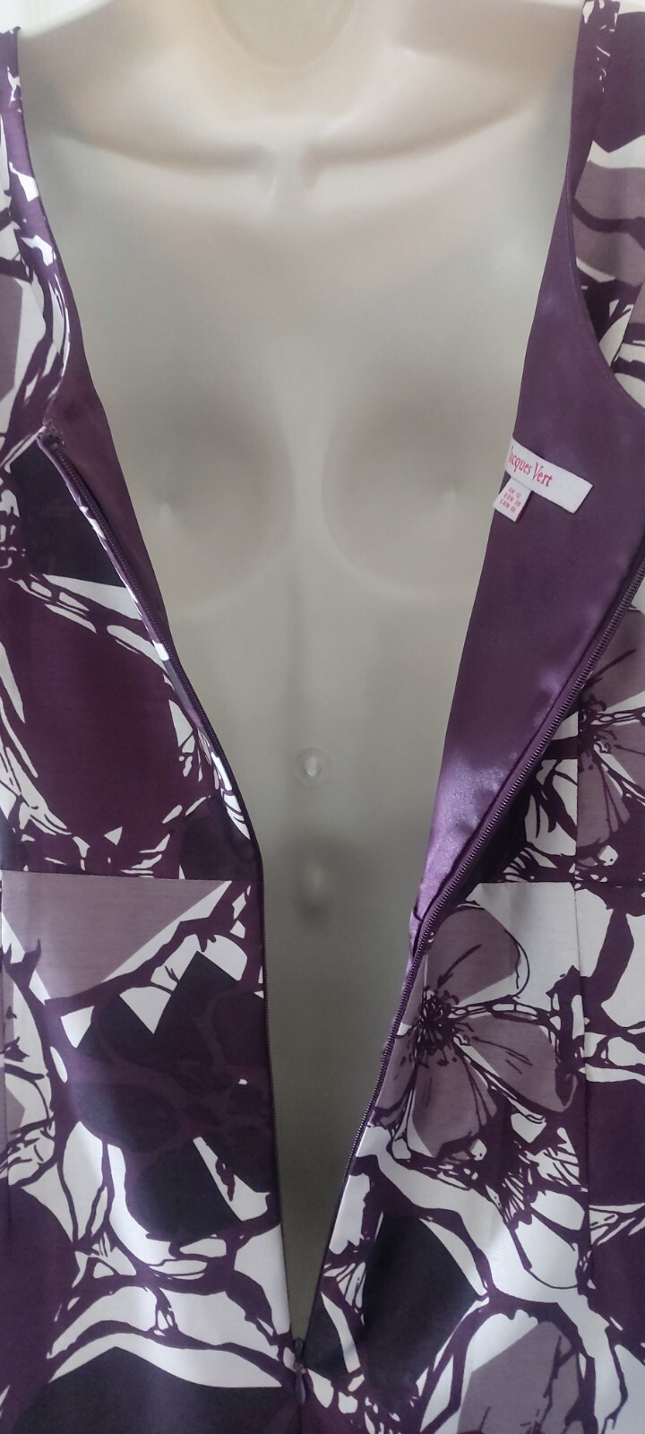 Jacques Vert Occasion Dress Fully Lined Size 12 Wedding Races Party