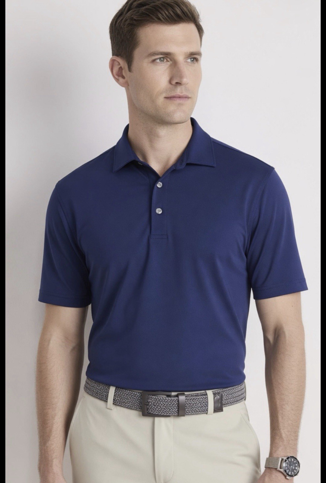 Vineyard Vines Solid On The Go Sankaty Performance Polo XL Blue Depth NWT