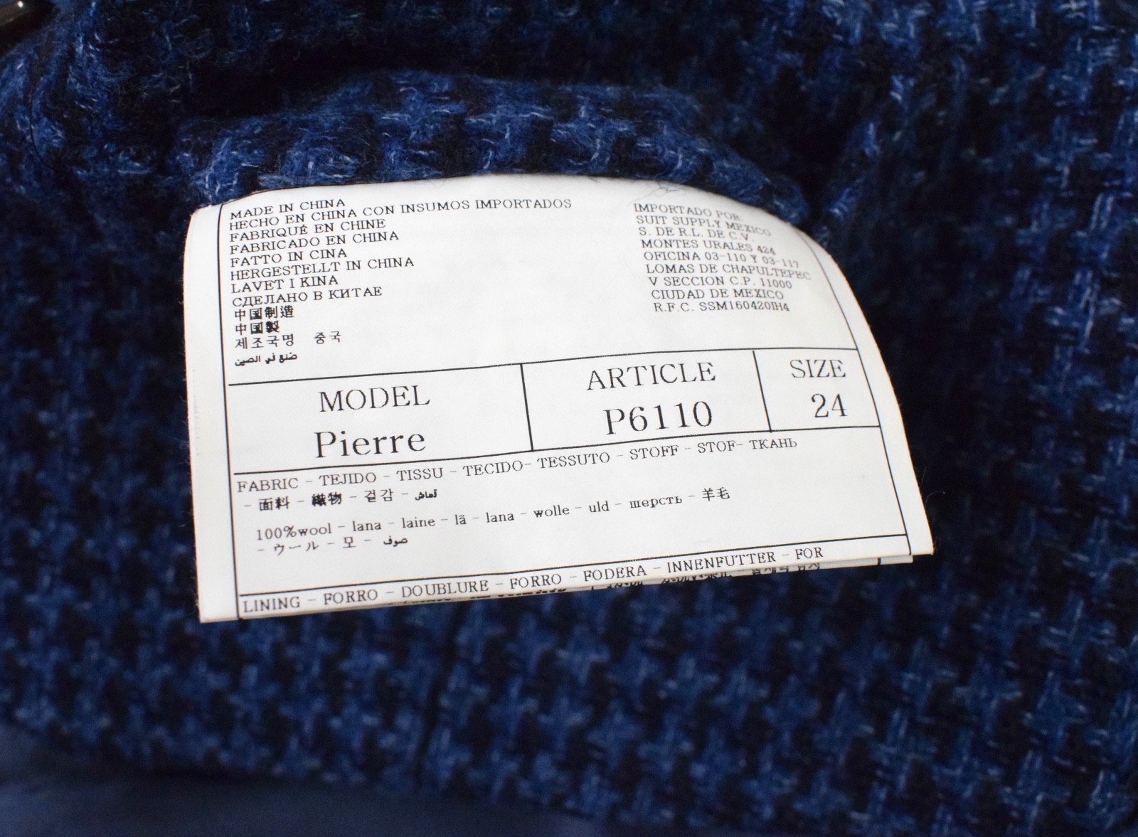 SUITSUPPLY Petrol Blue Textured Weave Suit £627 Size 38S/48S W32 L28 Slim Soho
