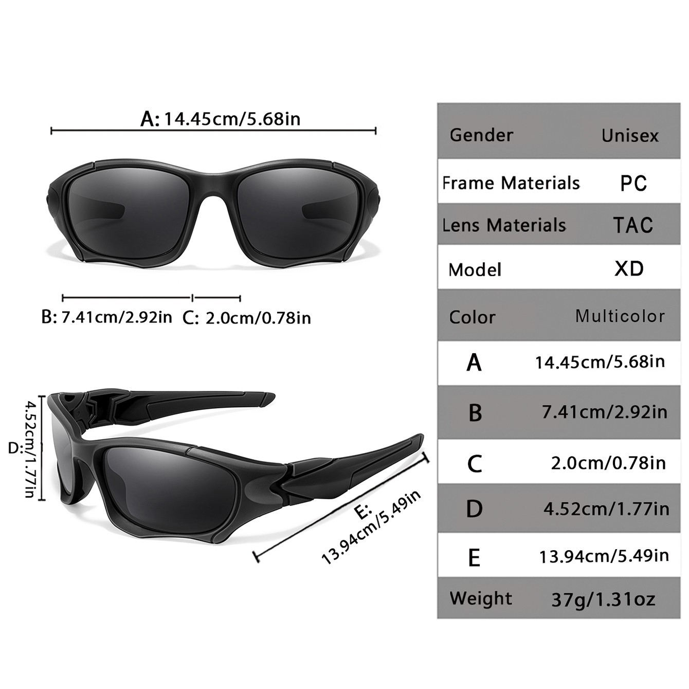 Polarized Sports Sunglasses Outdoor Cycling Driving Fishing Glasses UV400 Goggle
