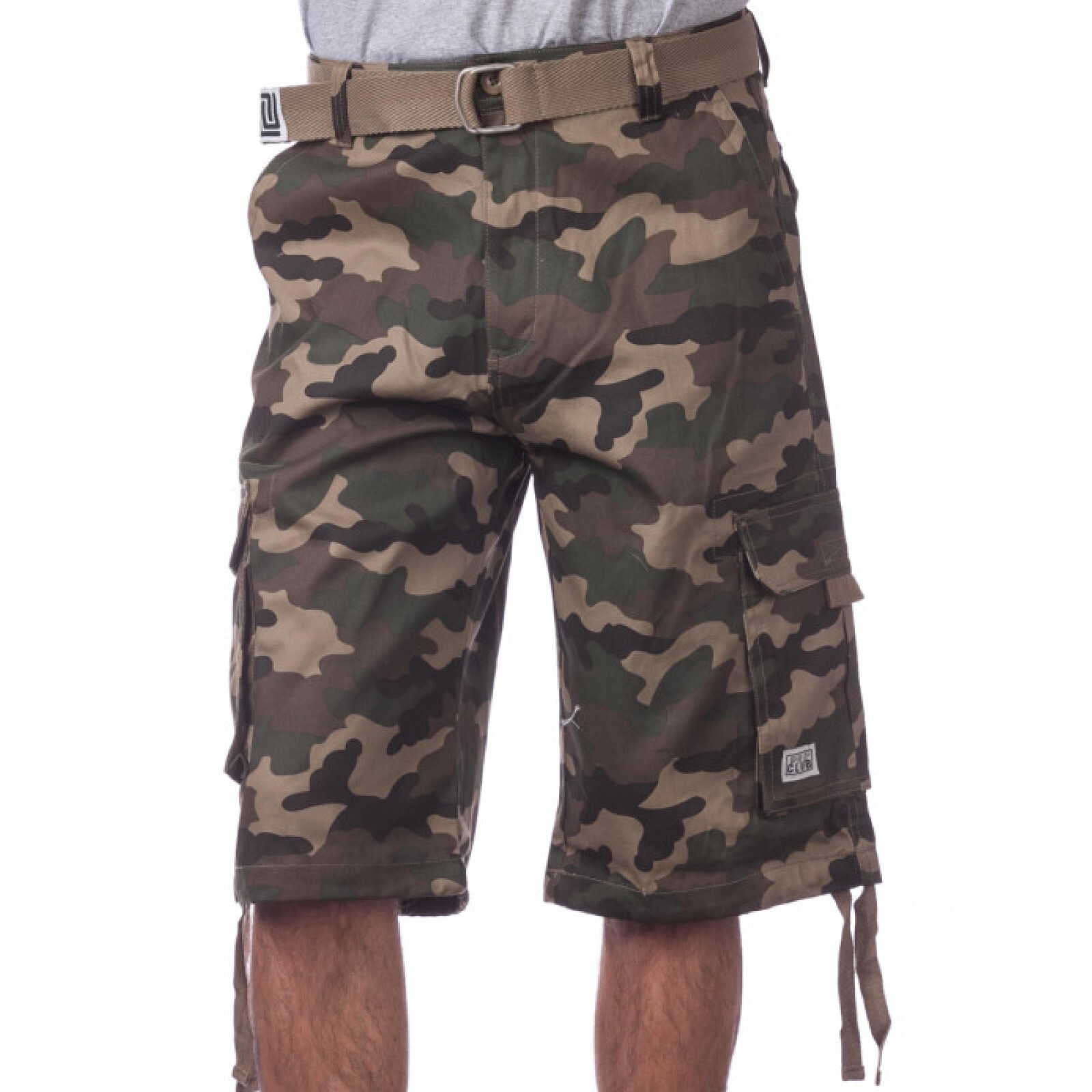 PROCLUB MENS HEAVYWEIGHT TWILL CARGO SHORTS PRO CLUB 6 POCKETS SHORTS (S-5XL)