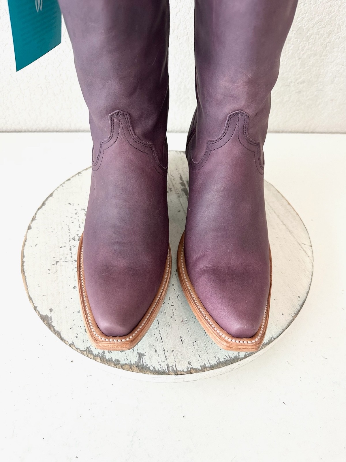 Lane EMMA JANE Purple Cowboy Boots Western Cowgirl Mid Calf Tall Snip Toe 8.5