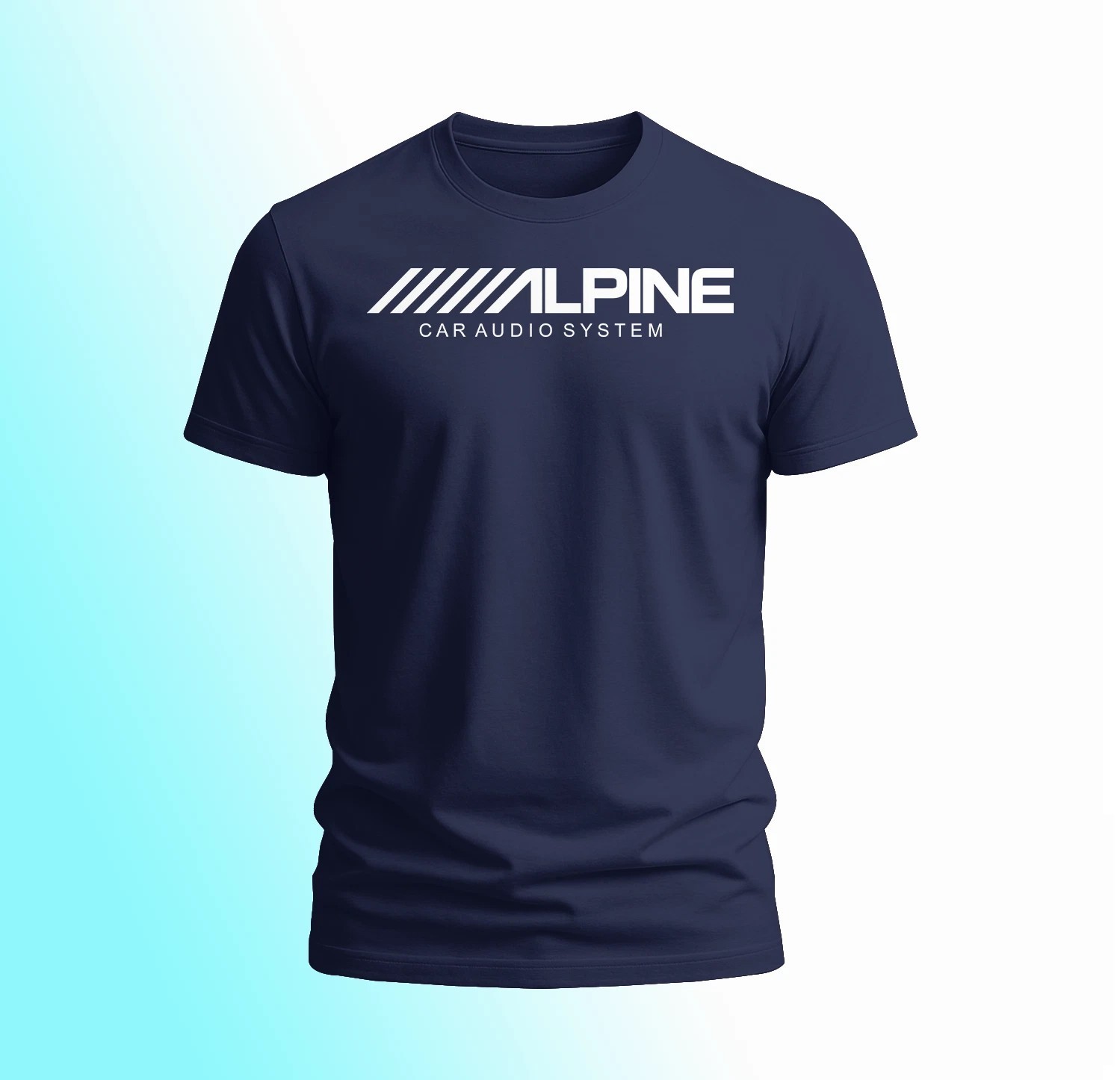 NEW Alpine Car Audio System Logo T-Shirt Cotton Size S-5XL