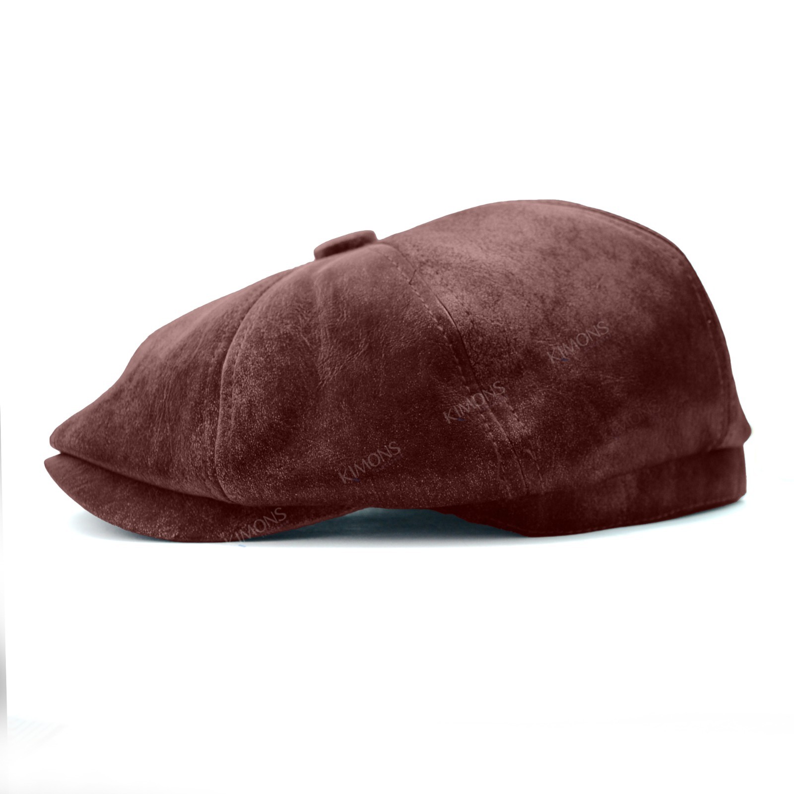 Heavy Newsboy PU Leather Ivy Hat Cap Duckbill Gatsby Golf Driving Flat Cabbie