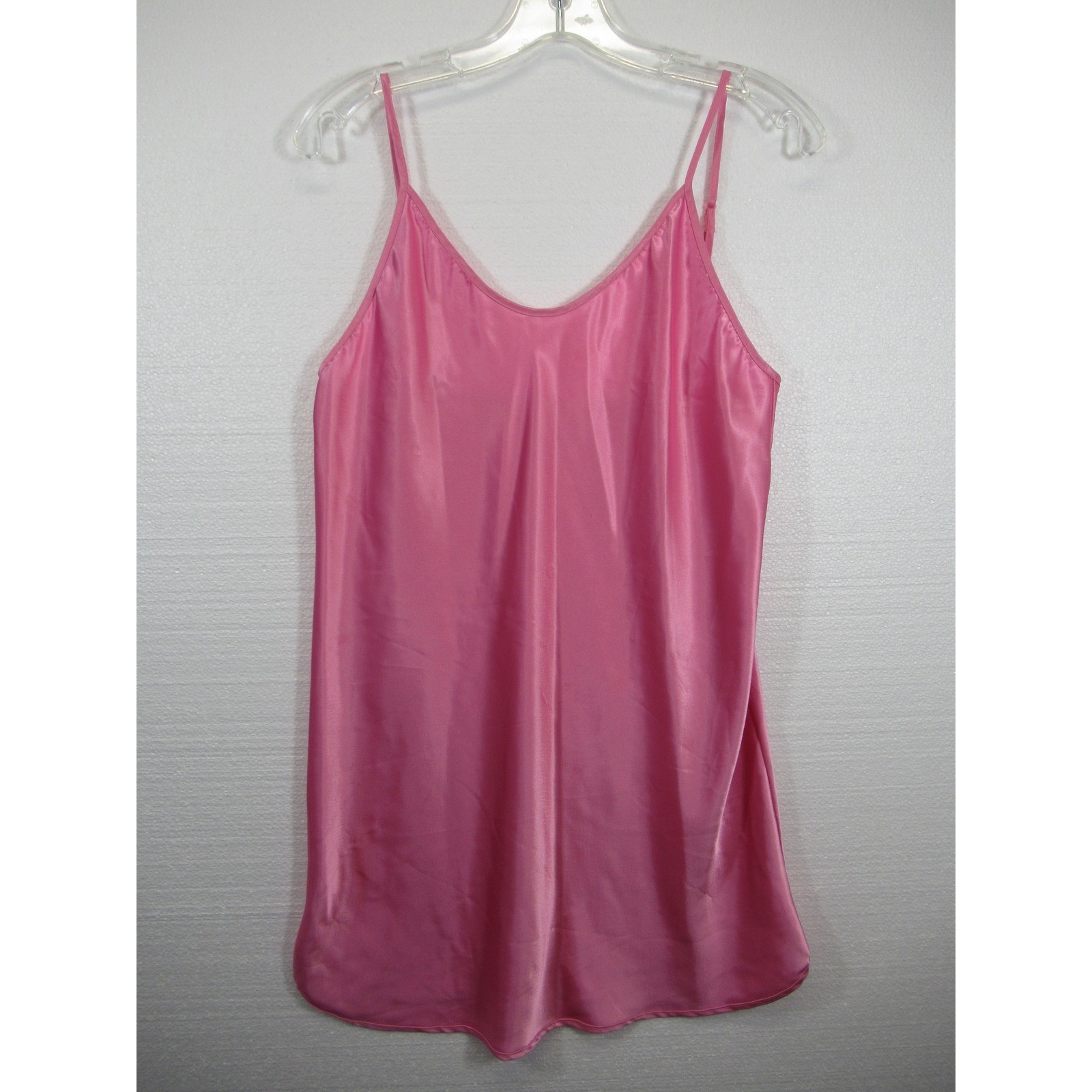 Vintage 80s 90s Lady Cameo Dallas Satin Slip Chemise Babydoll Women Pink