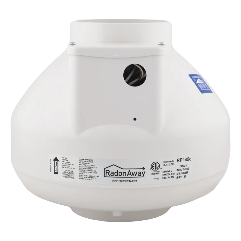 RadonAway 9.7-in dia 166 CFM Plastic Centrifugal radon mitigation fan|16477