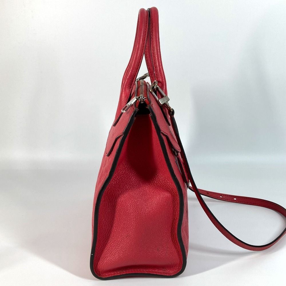 Louis Vuitton Pont Neuf MM 2WAY HandBag Tote Shoulder M42711 Red Authentic