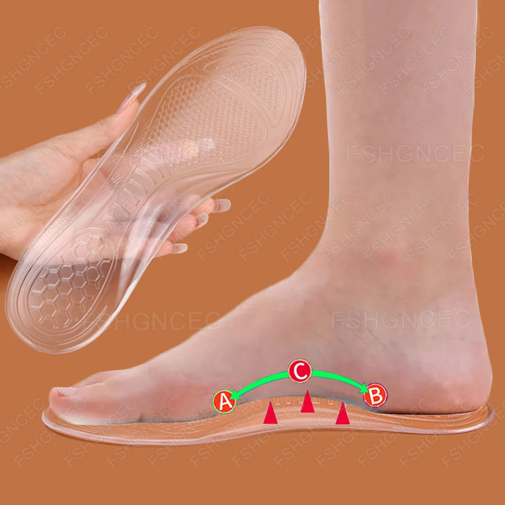 Silicone Orthopedic Insoles for Flat Feet Arch Support Inserts Shoes Pads for Ma