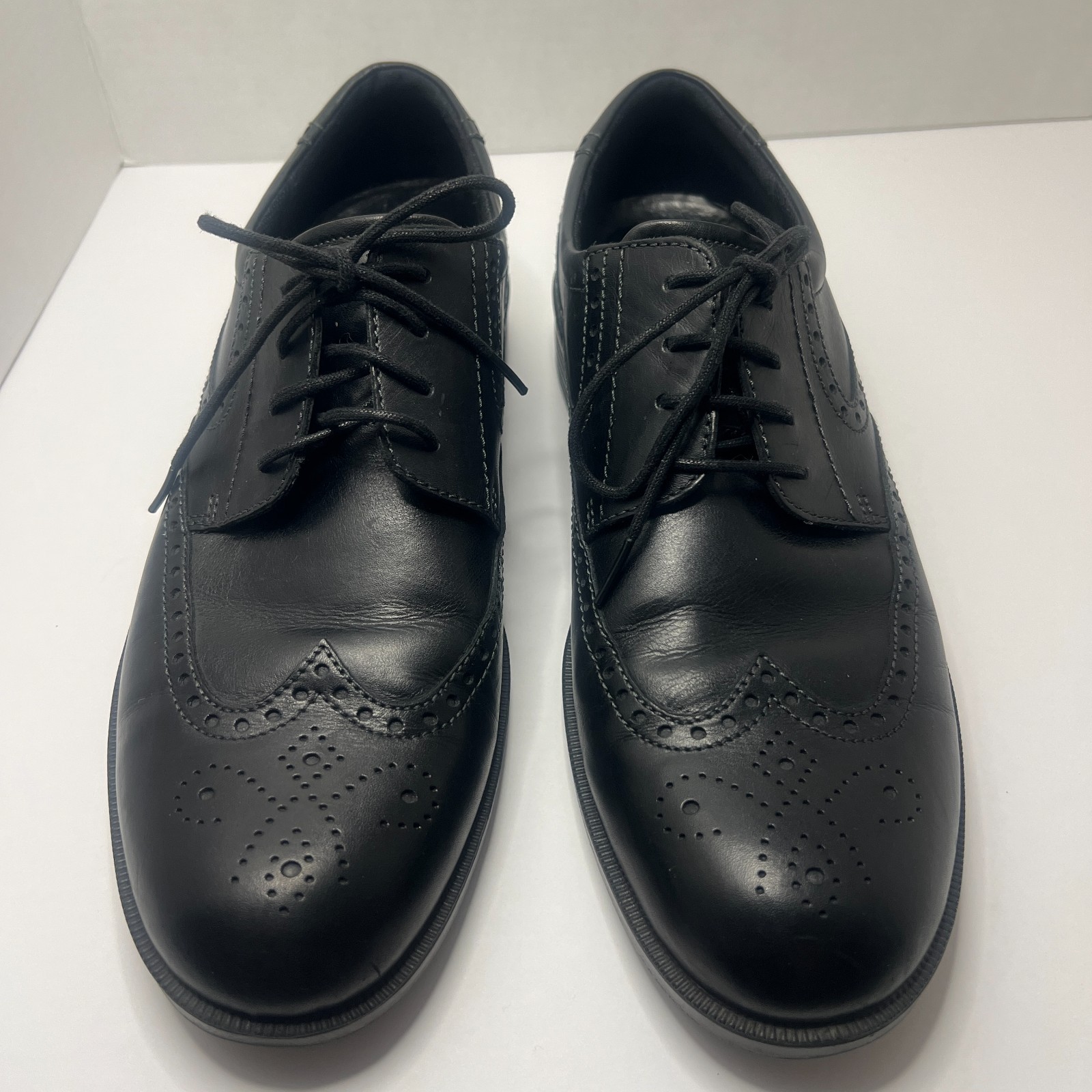 ECCO Metropole London Wingtip Oxford Shoes Men’s Sz 44 US 11 Black New Brogue