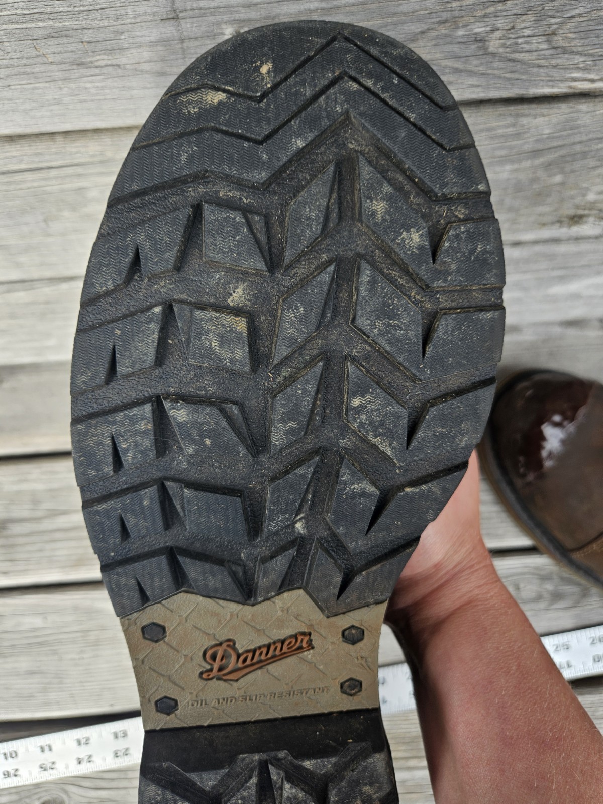 Danner steel yard 6″ ST boot 6 Mens 10.5 D Brown Tuff Toe Cover Lace Up 12531