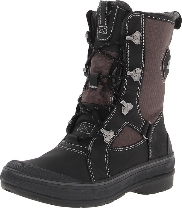 Clarks Water Proof Snow Boots Womens Muckers Squall Leather Black Size:5 M