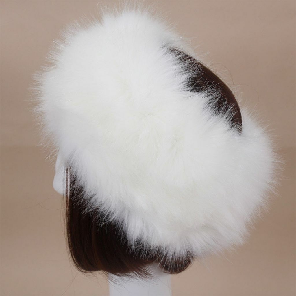 Women’s Winter Warm Russian Fluffy Faux Fur Headband Hat Thick Ear Snow Ski Cap