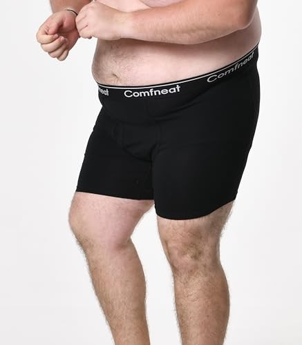 Men’s 5-Pack Big & Tall 3XL-7XL Boxer Briefs Cotton 7X-Large Black Pack-5
