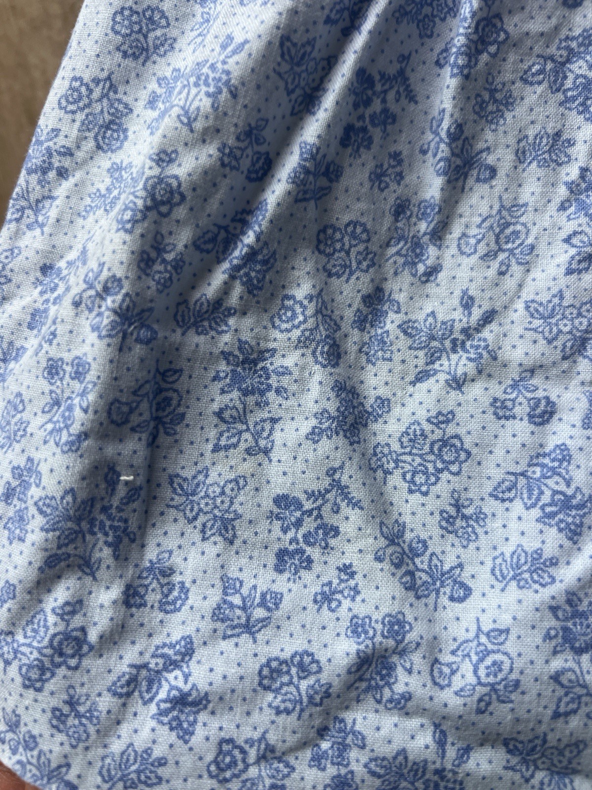 Young World Fashions Blue Floral Smocked Peter Pan Collar Babydoll Dress Size 6