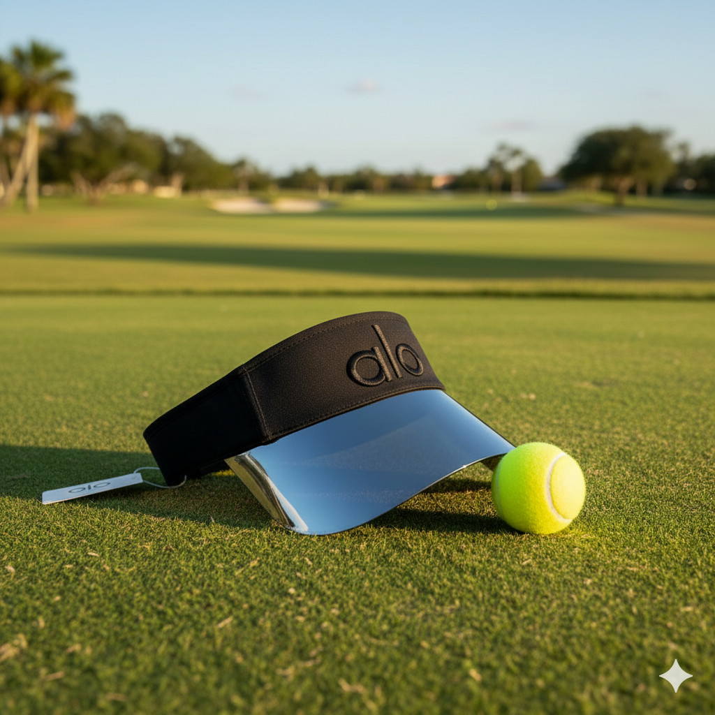 Аӏо Yoga Airlift Solar Visor Black One Size Lightweight Sun Hat New