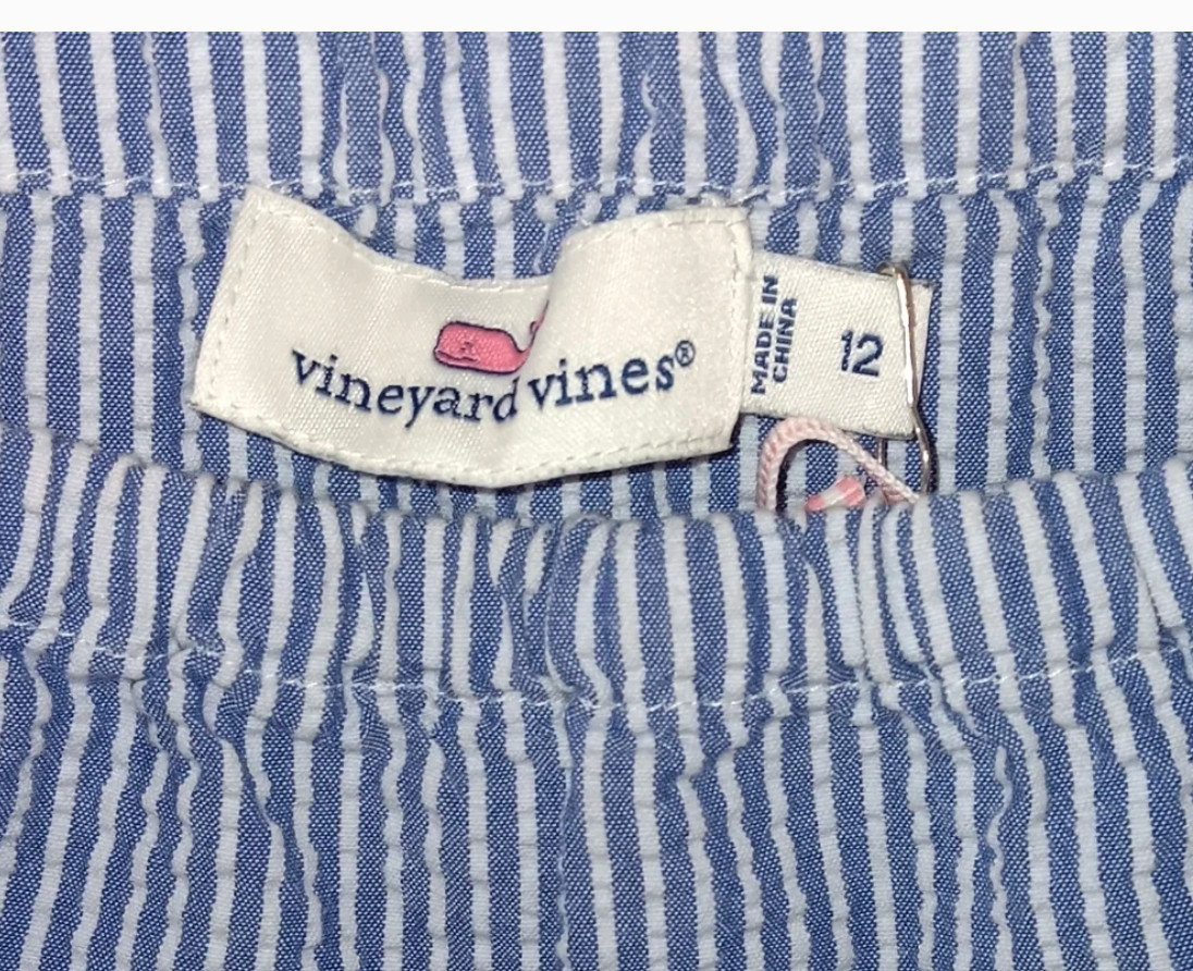 Vineyard Vines Seersucker Off The Shoulder Top 12 Preppy