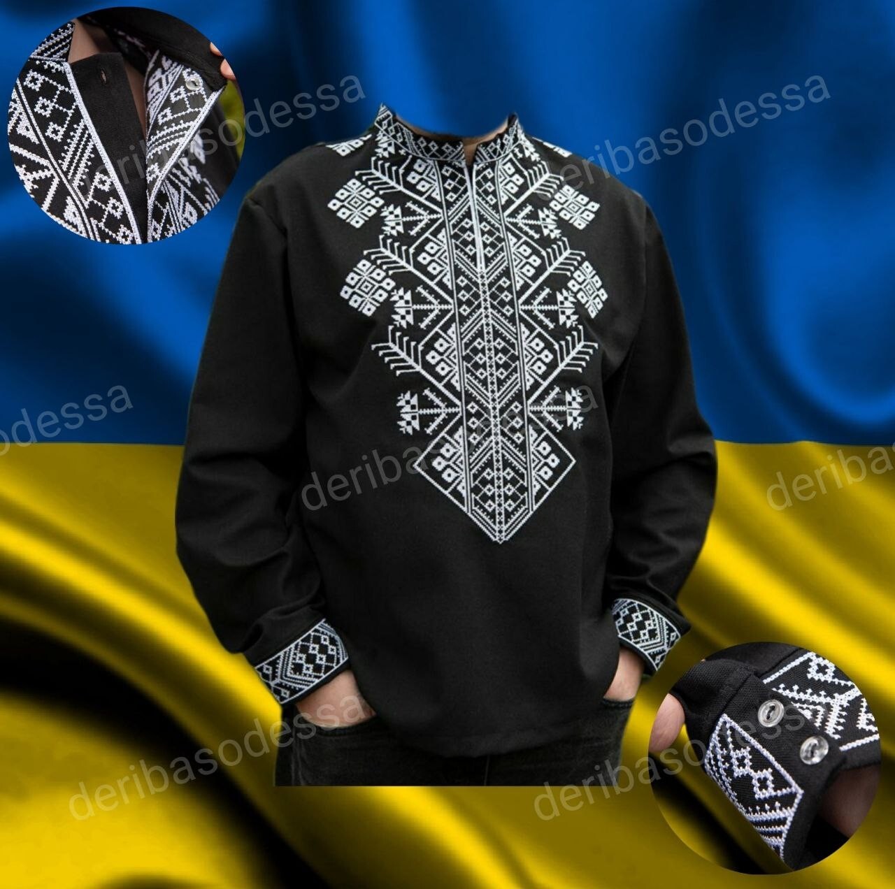 Traditional Ukrainian men’s embroidered shirt Vyshyvanka XS,S,M,L,XL 2XL,3XL,4XL