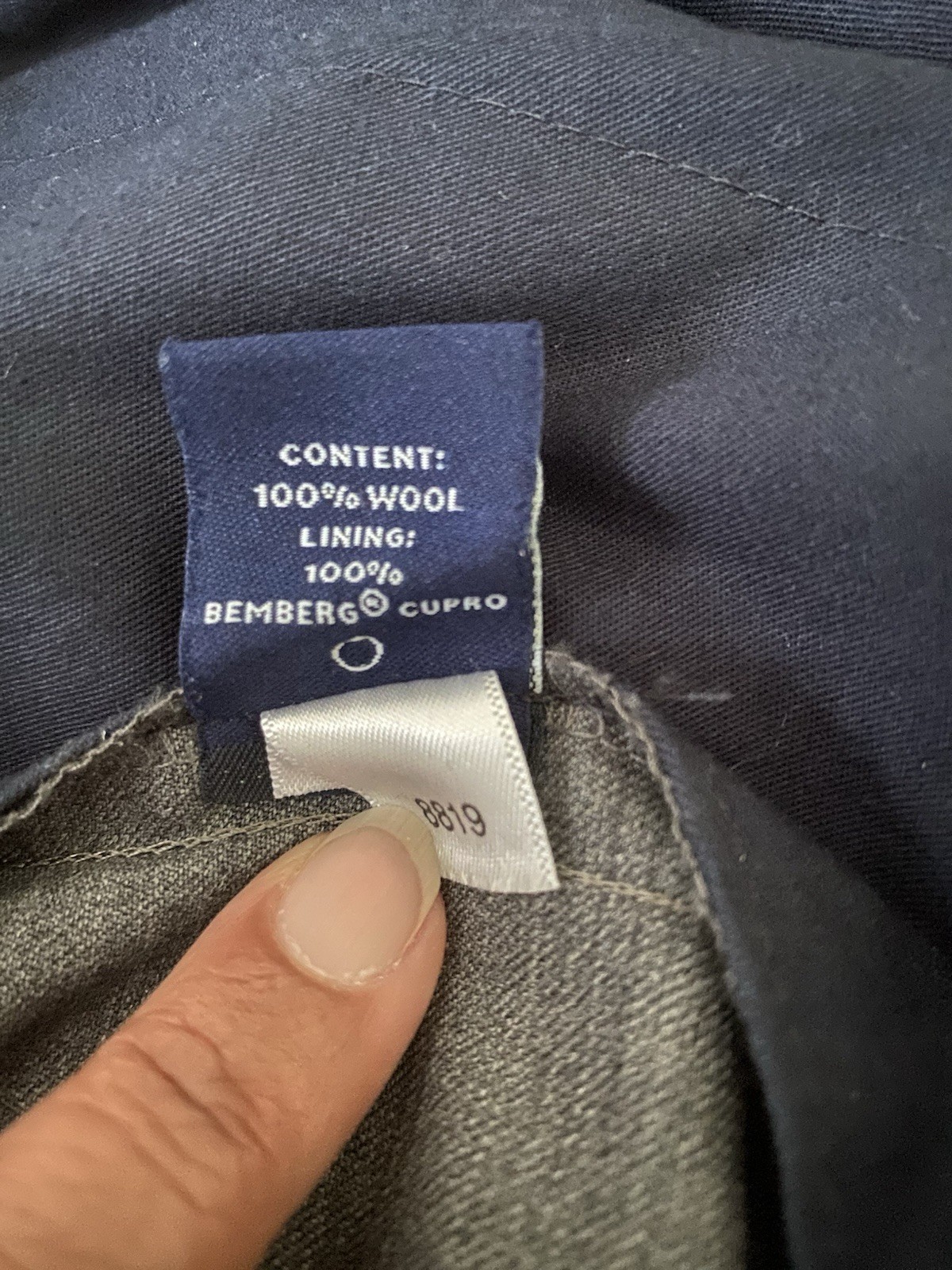 Mens Bonobos Flat Front Dress Pants Gray 100% Wool 28×31