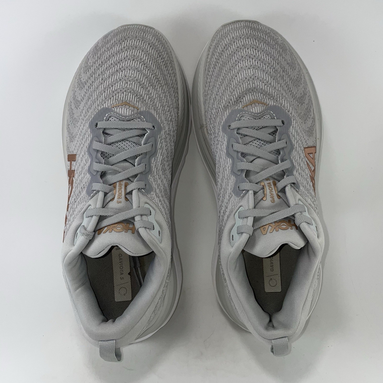 Hoka Gaviota 5 Wide Womens Size 10 D Harbor Mist/Rose Gold Running Shoes