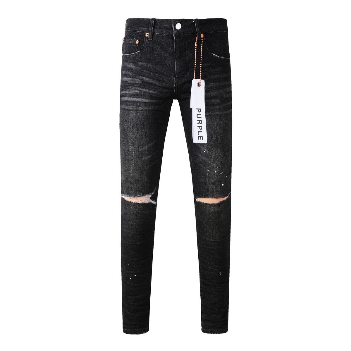 2026 New purple brand men’s personality Fashion Slim Fit Jeans