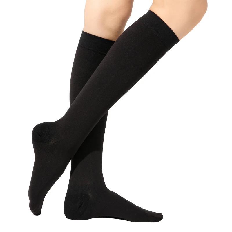 S M L XL XXL XXXL 23~32mmHg Men Woman Thigh High Medical Compression Stockin