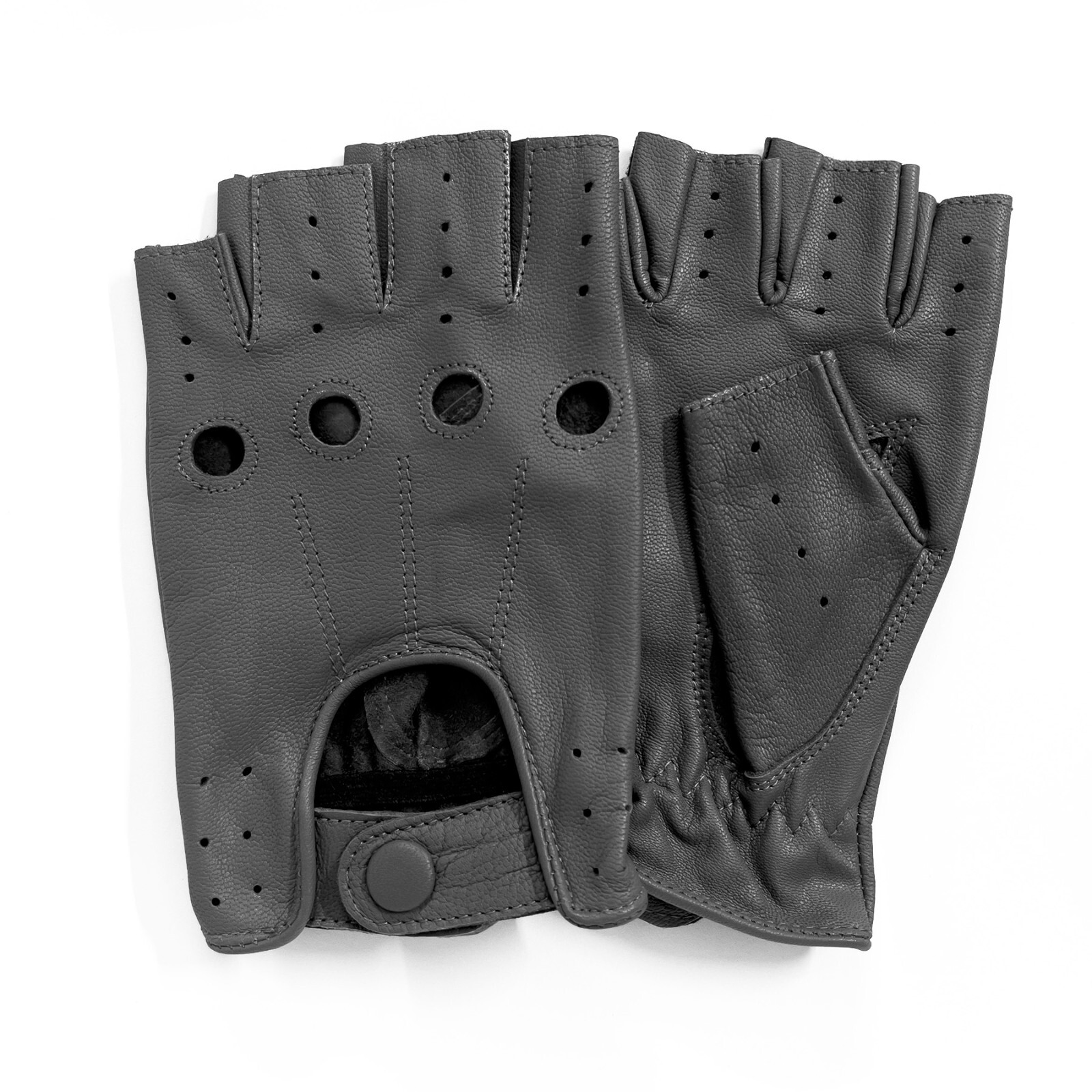 Fingerless 100% Genuine Leather Driving Gloves Chauffer Swift Wears