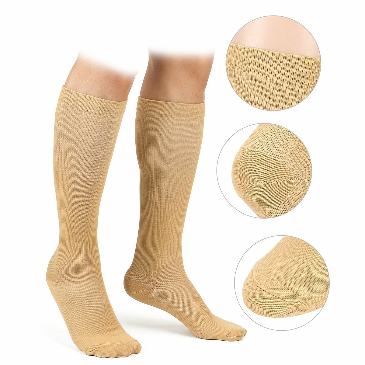 Plus Size Compression Socks 20-30 mmHg for Men Women Medical Stockings S-4XL NEW