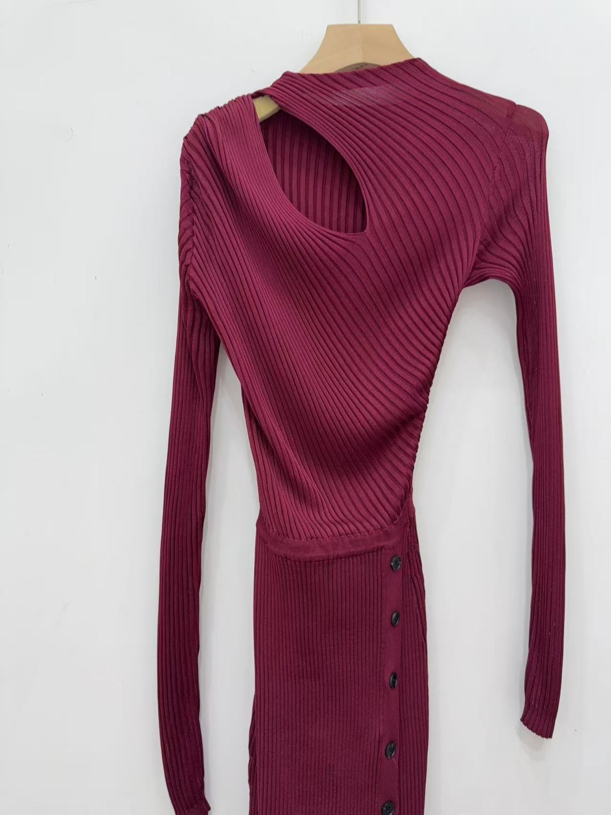 Self-Portrait Womens Autumn New Elegant Hollow Slim Knitted Medium Long Dress