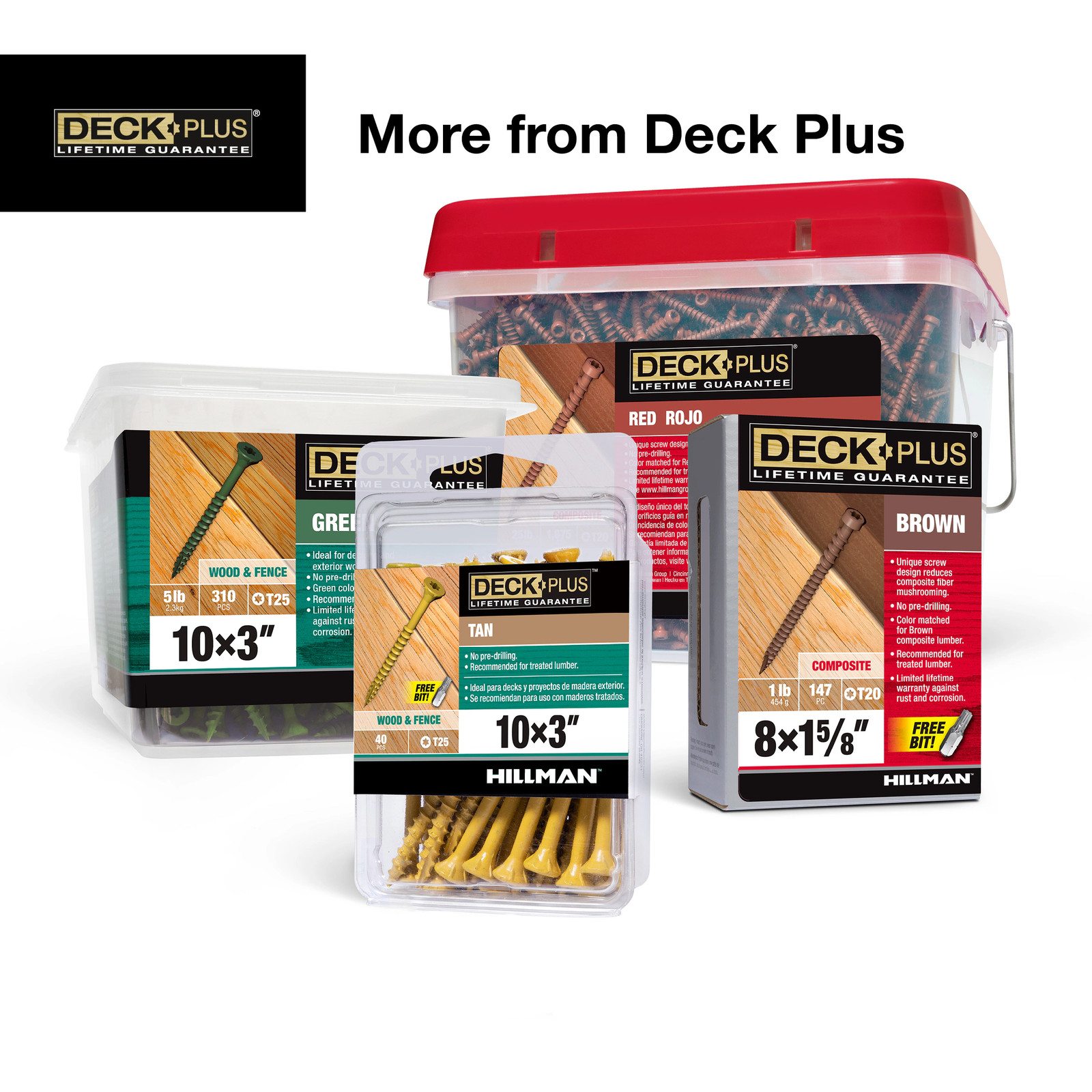 Deck Plus #10 x 2-1/2-in Wood to wood Deck Screws 1825 -Per Box|14505