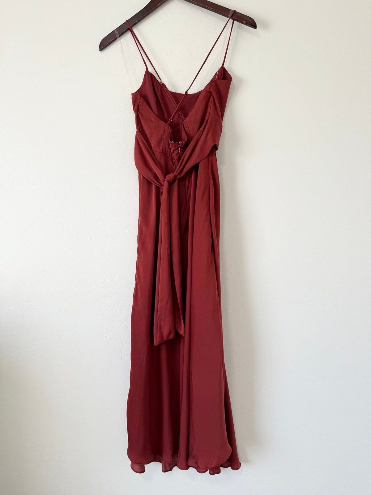 NWT Selfie Leslie Linka Cami Strap Midi Dress in Chocolate Size 8US