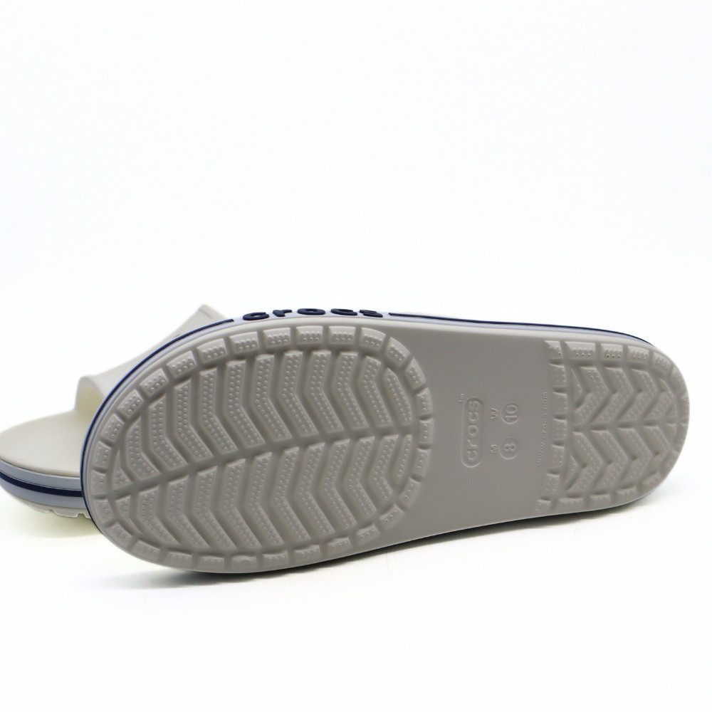 Crocs Unisex Bayaband Slides White/Navy 8 Men/10 Women – NEW