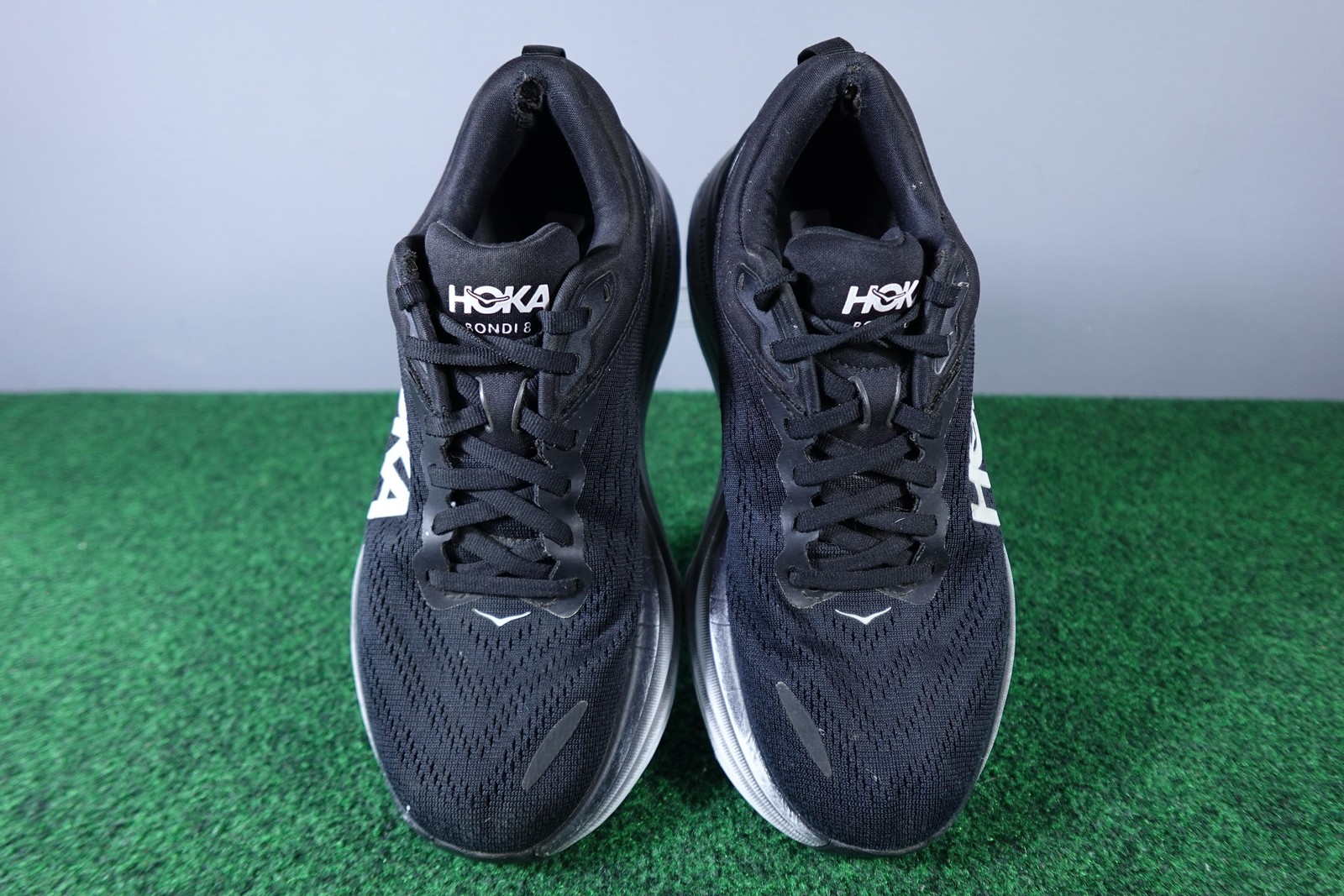 Hoka One One Bondi 8 Shoes Womens Size 7 Black Running Sneakers Low Top