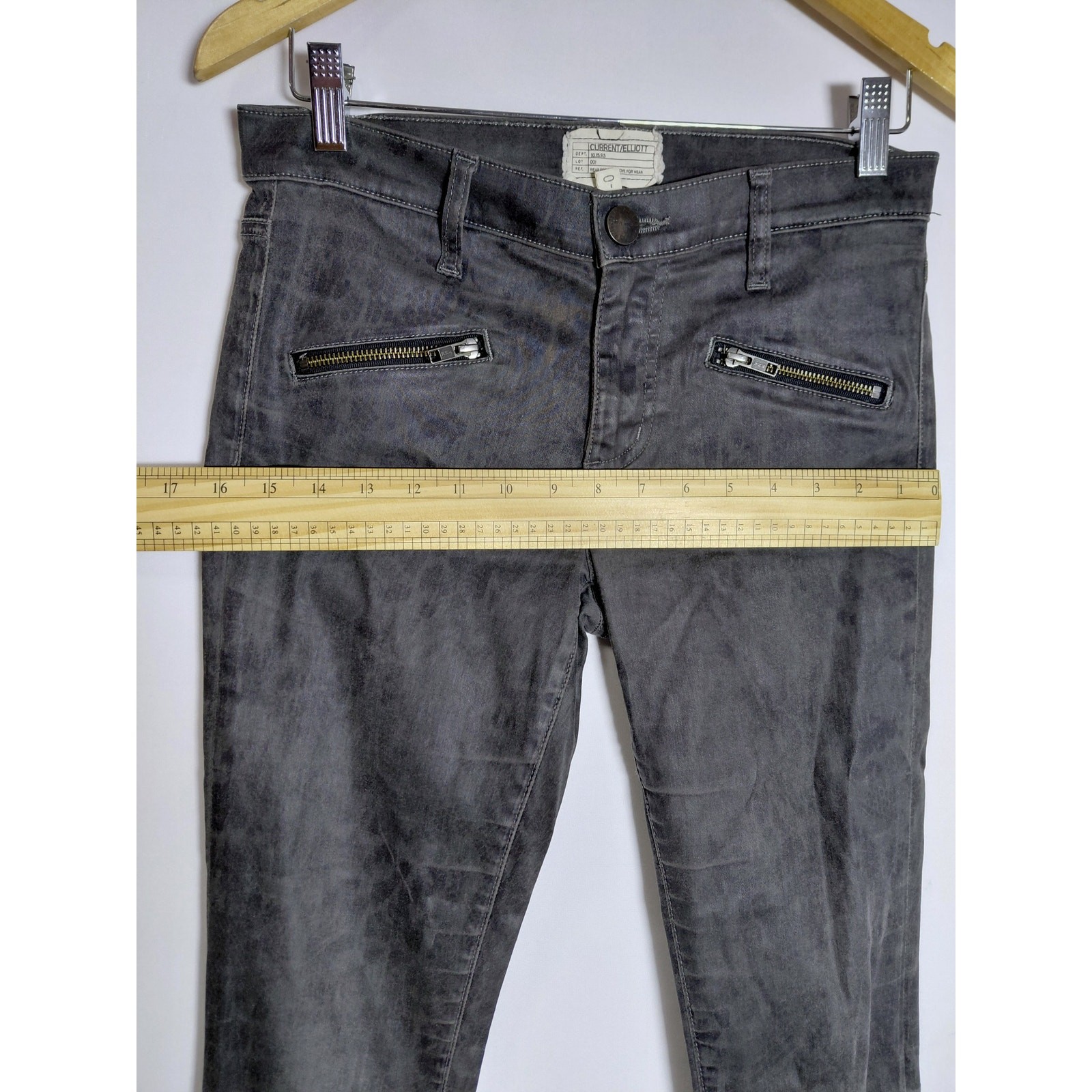 Current/Elliott Grey Skinny Jeans Mid (10-12 in) Slim Denim Women