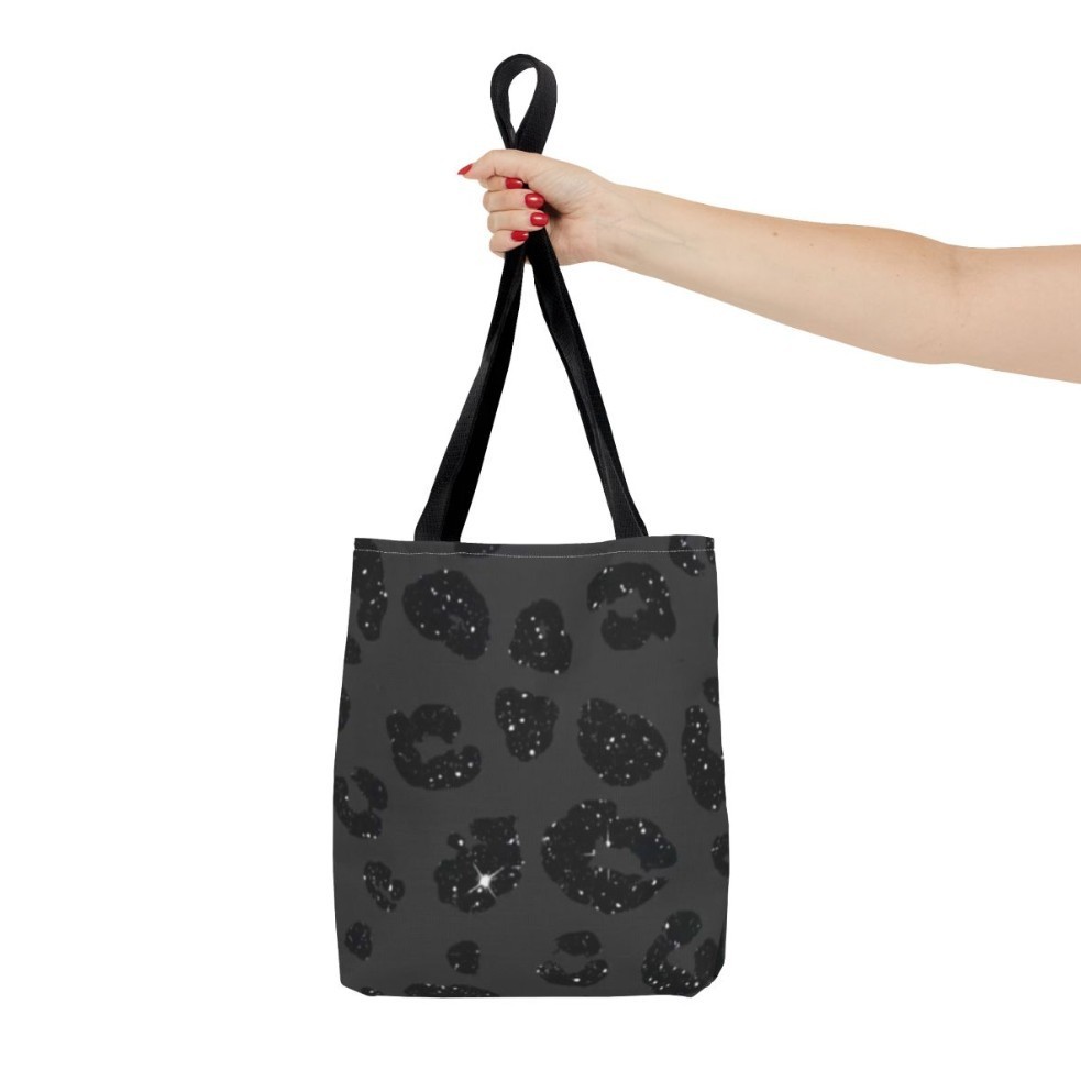 Tote Bag AOP Dark Gray Paw Print