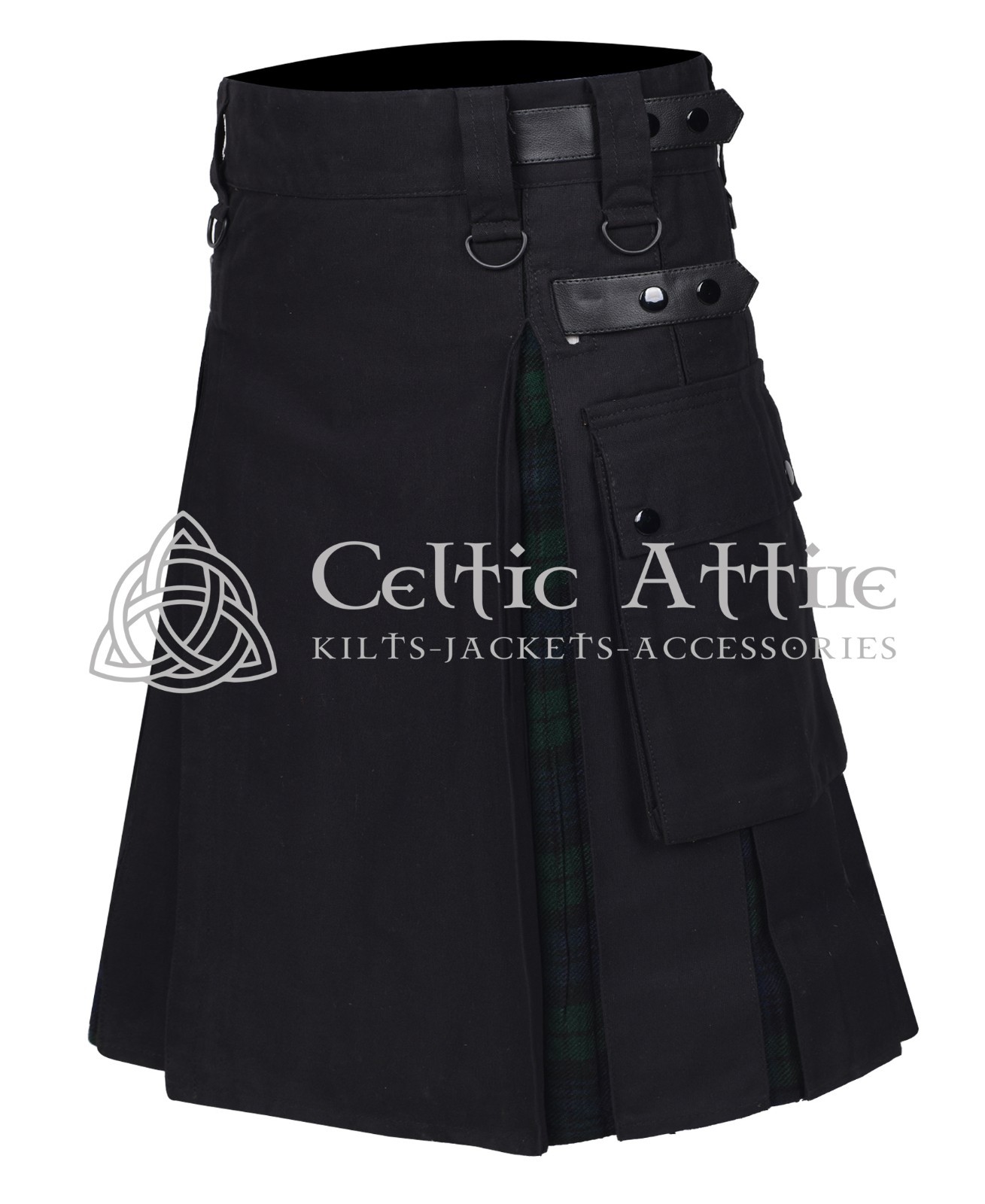 Black Watch Tartan Kilt – 8 Yards – Utility – Hybrid Kilts by Celtic Attire