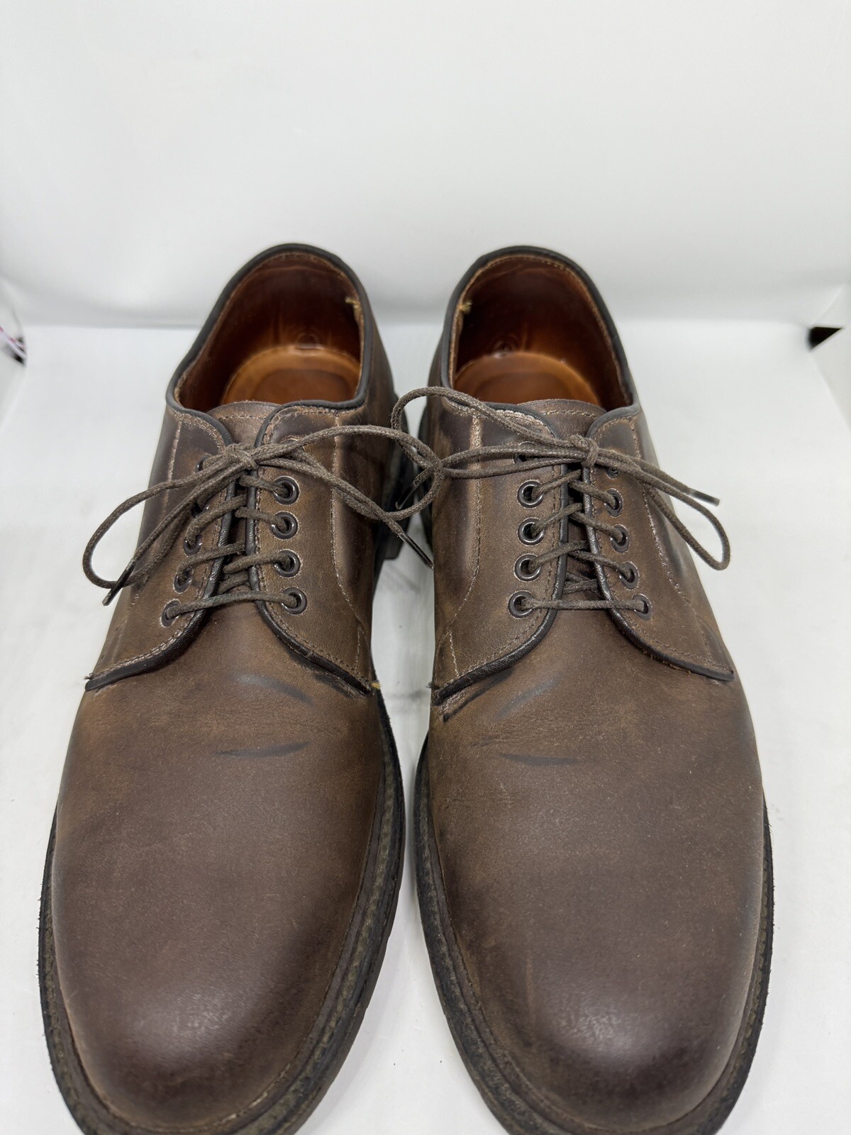 ALDEN Sz. 8 B/D Oxford Dress Shoes Goodyear Welt Oiled Leather Ombre Dk Brown .1