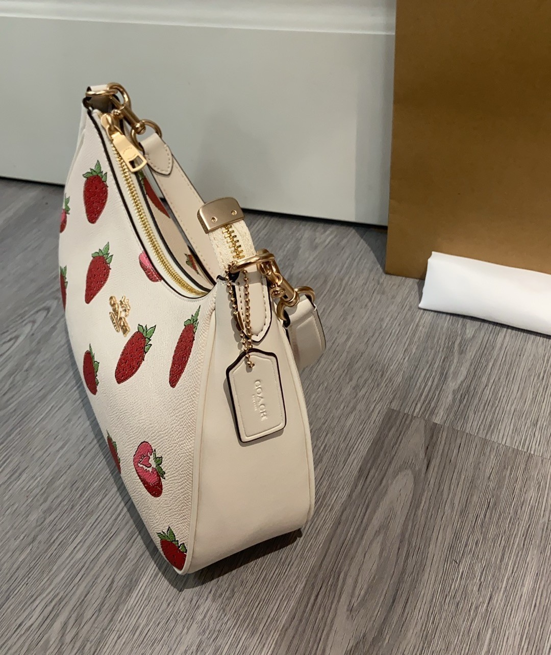 NEW COACH Teri Hobo Bag With Strawberry Print CAL67 outlet FREE SHIPPING