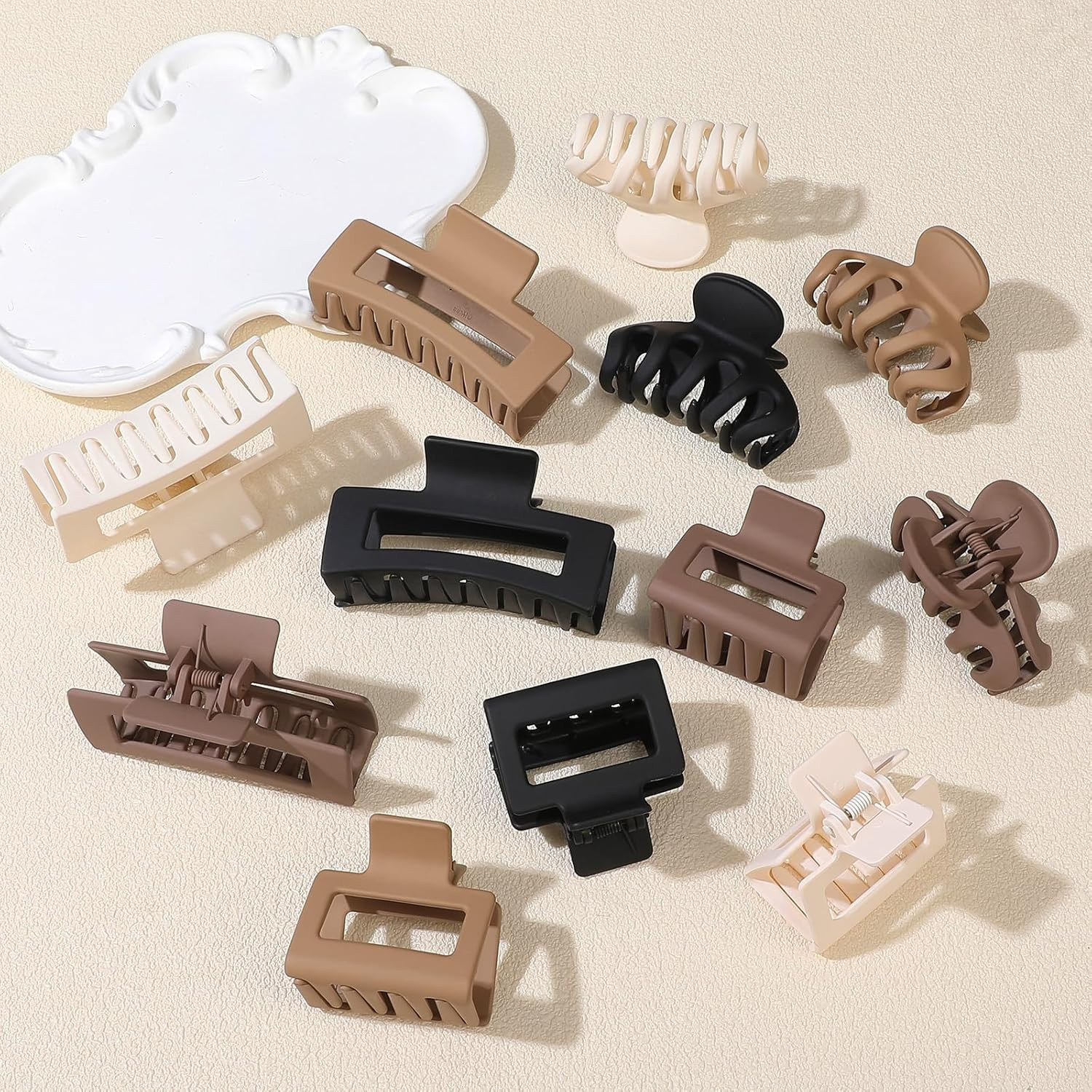 Small Medium Claw Clips for Women, 3 Styles Hair Clips for Thick and Thin Hair,