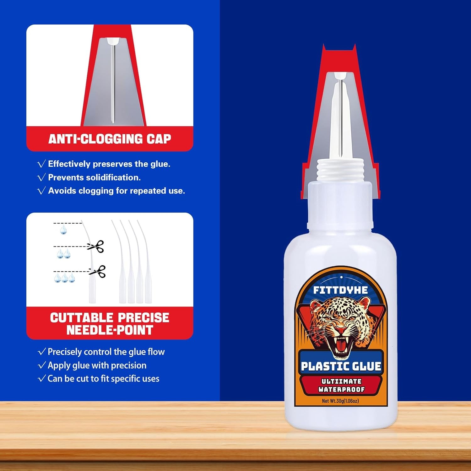 Super Plastic Glue 30 g, for Plastic, Strong Fast Drying Clear 30g