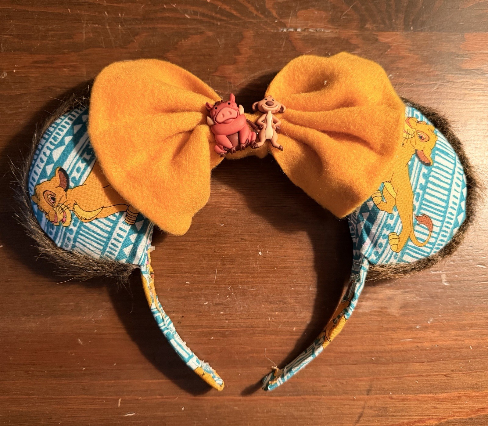 Lion King Timon & Pumbaa Hand Made Disney Ears (See Description)