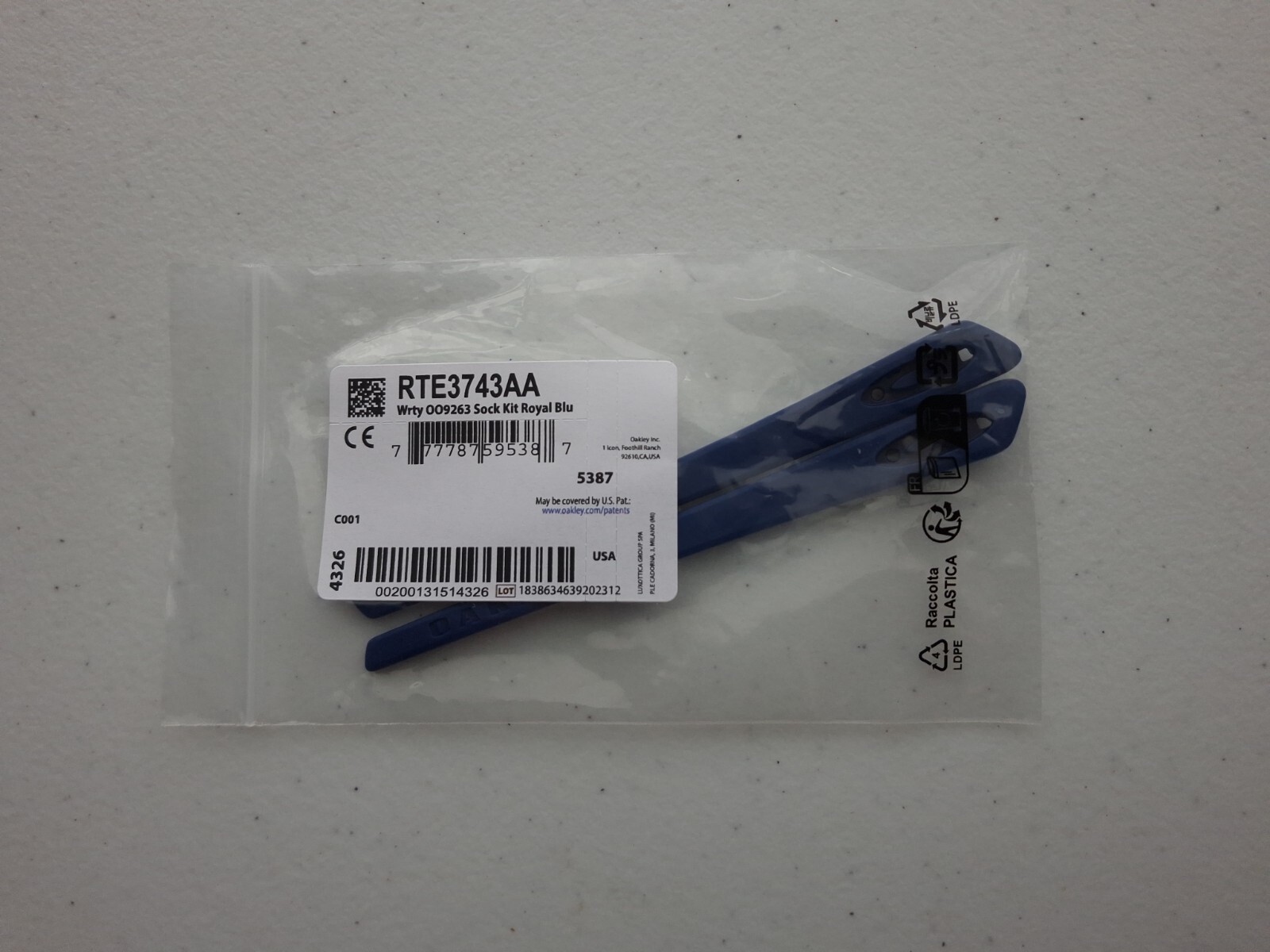 Oakley Turbine OO9263 Royal Blue Replacement Ear Socks