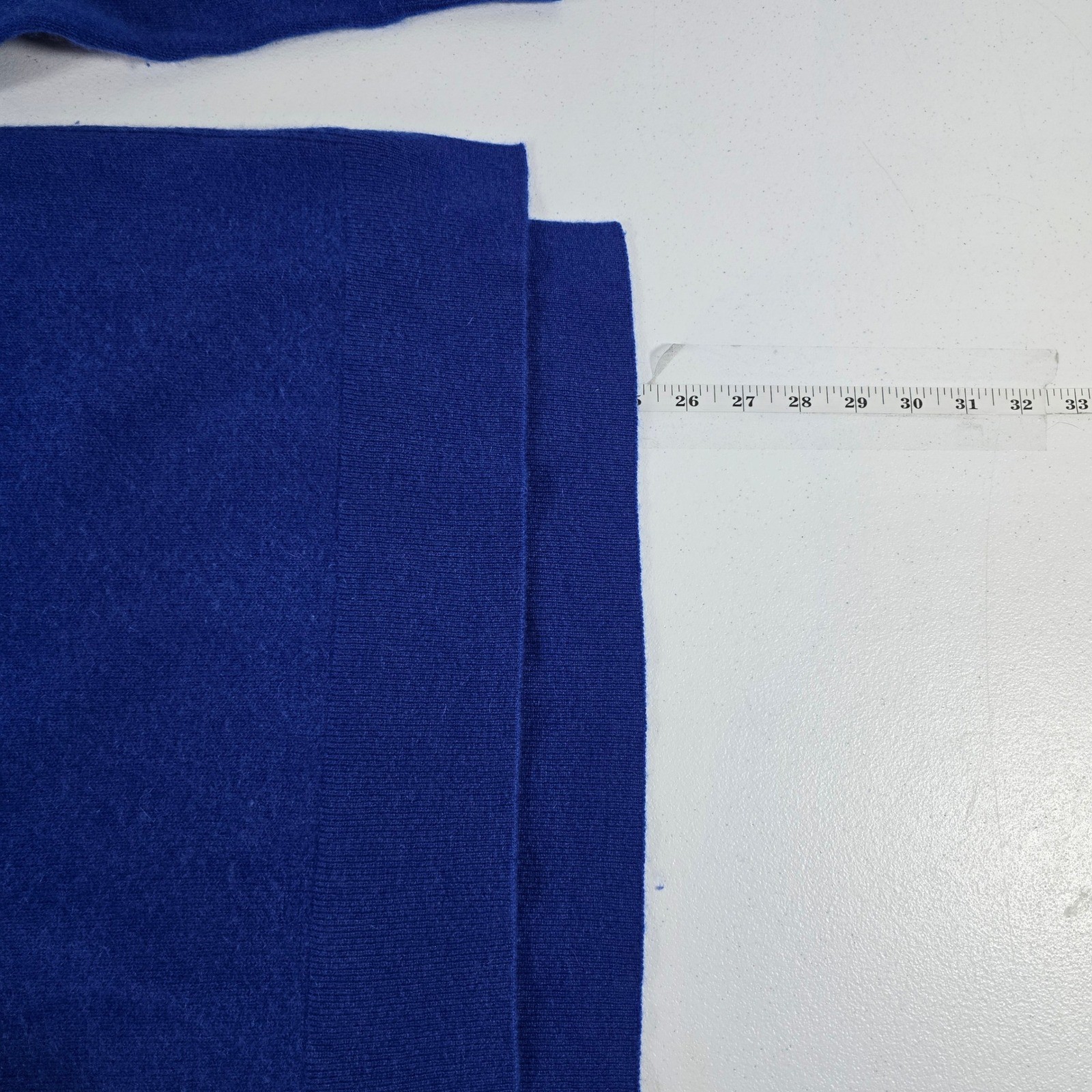 Halogen Womens Royal Blue 100% Cashmere Crewneck Sweater High Low Hem Small