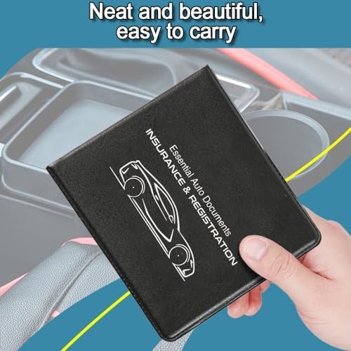 2PCS Car Registration and Insurance Card Holder, 10.6”×4.8” Essential Auto